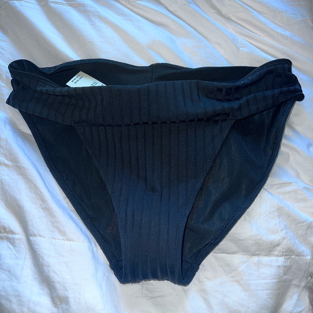 NWT Size M aerie bikini bottom black